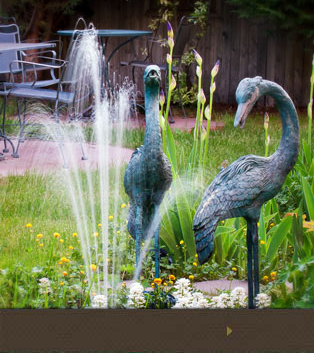 Outdoor Gardens area at McCloud Hotel - McCloud, CA Lodging - Check Availability